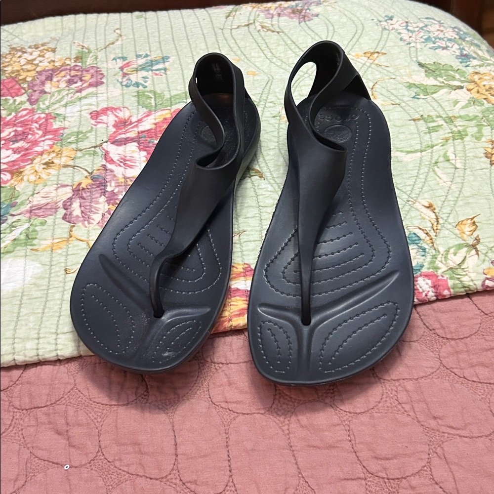 3 FOR $13
CROCS 
Black Thong Sandals

BRAND NEW